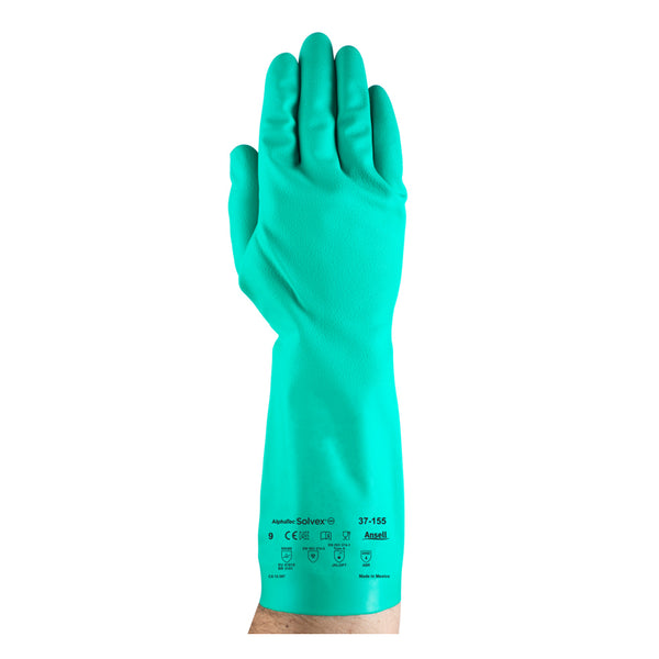Ansell - Nitrile Chemical Resistant Gloves With Sandpatch Grip, Size 10 | ANE37-155