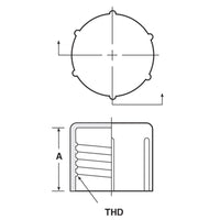 CD Series - Threaded Plastic Caps For Flared JIC Fittings (Bulk Pack)
