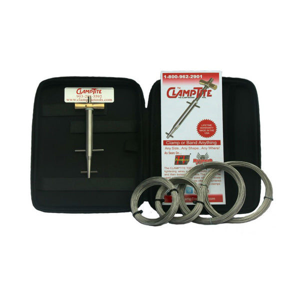 ClampTite - Stainless Steel/Alum-Bronze Tool w/ Lanyard Ext, Case,  & Sm Wire Kit | CLTK01L