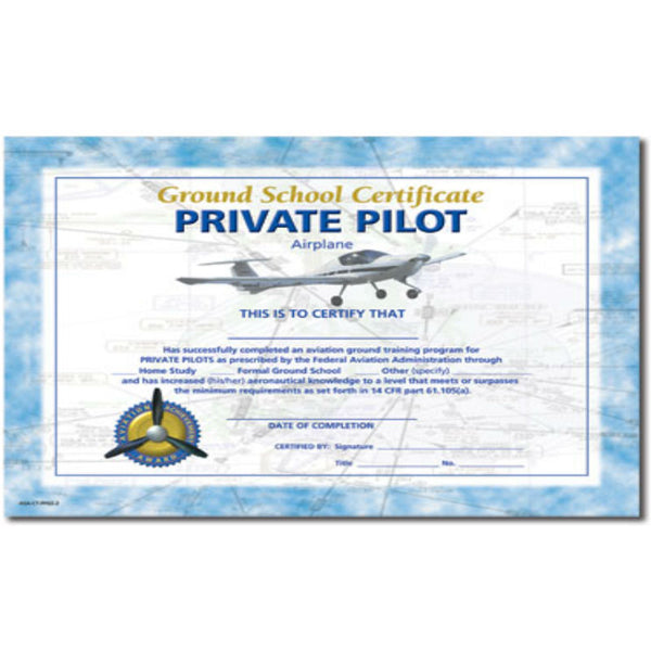 ASA - Certificates: Private Ground School - ASA-CT-PPGS-2