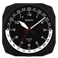 Trintec - 10'' DISPATCH Dual Time Instrument Style Clock | DSP-10
