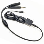 Crystal Pilot GA Audio Cable W/ Smart Phone Trrs Adapter