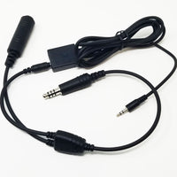 Crystal Pilot Heli Audio Cable W/ Digital Audio TRS Adapter