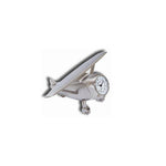 Aeromax - Airplane Clock, Hi-Wing, Metal, Silver | N TRE 502