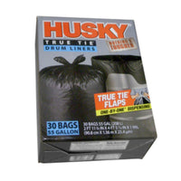 Poly America  Husky Black 55 Gallon True Tie Drum Liner Bags | HK55WC030B
