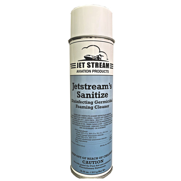 Jetstream's Sanitize - Aircraft Disinfecting Germicidal Foaming Cleaner, 18.25oz