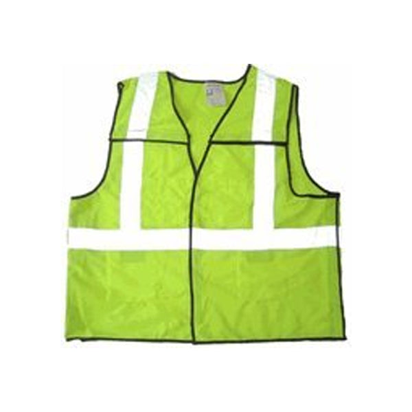 Safety Vest Lime Green With Reflective Stripes Class | LFV3S