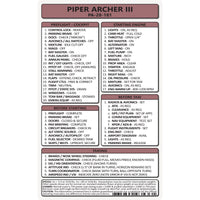 Pocket Checklist, Piper Archer Iii