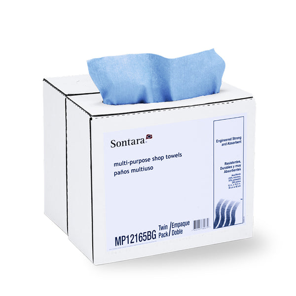 Sontara®- Blue Multi-Purpose Shop Towels, 250 wipes | MP12165BG