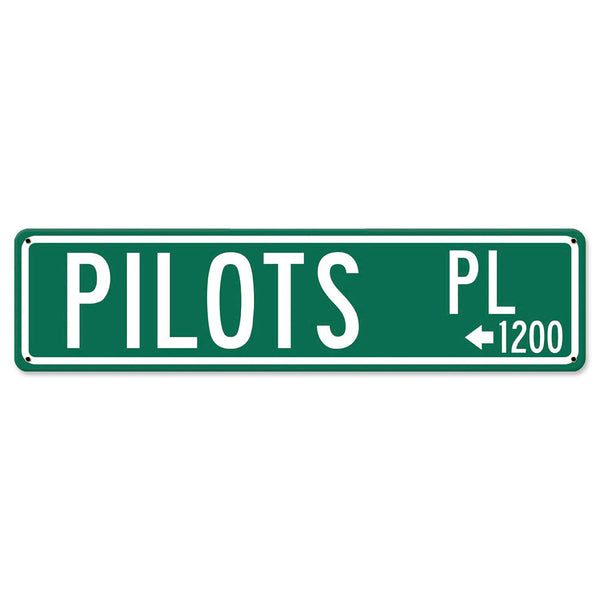 Metal Sign, 1200 Pilots Place Street Sign