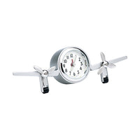 Aero Phoenix - Airplane Clock, Twin, Silver | N APX 510-SLV