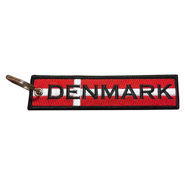 Embroidered Keychain, Denmark