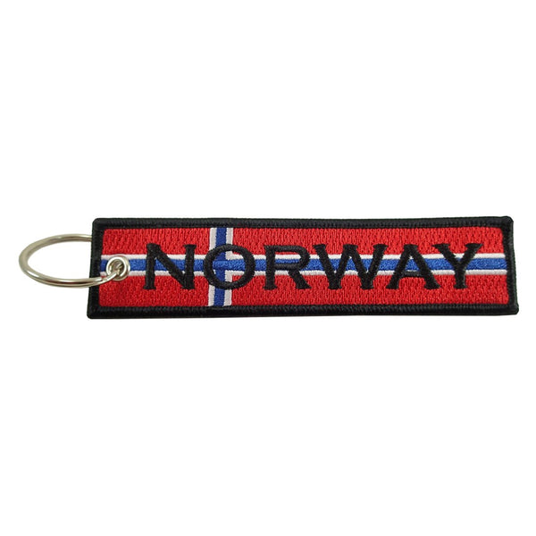 Embroidered Keychain, Norway