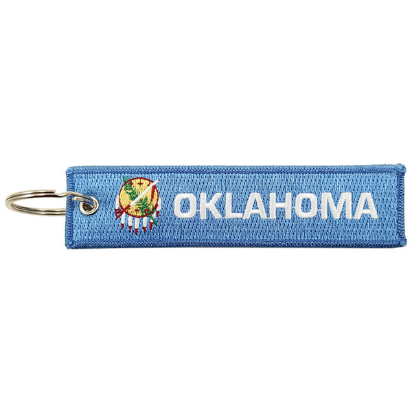 Embroidered Keychain, Oklahoma