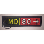 Embroidered Keychain, Classic Md-80