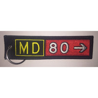 Embroidered Keychain, Classic Md-80
