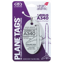 Planetags - Virgin A340, Queen Of The Skies