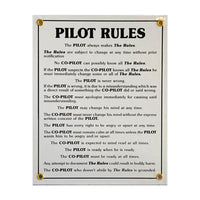 Tom Rubin Ent - Metal Sign, Pilot Rules | NAPX401