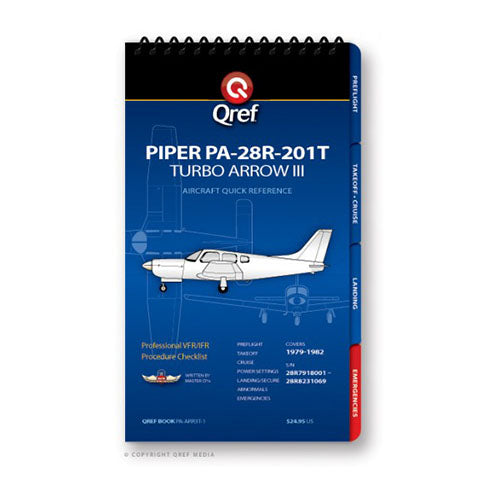 Qref - Piper Arrow III Turbo PA-28R-201T Qref Book |  PA-ARR3T-1