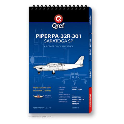 Qref - Piper Saratoga SP PA-32R-301 Qref Book | PA-SAR-SP-1