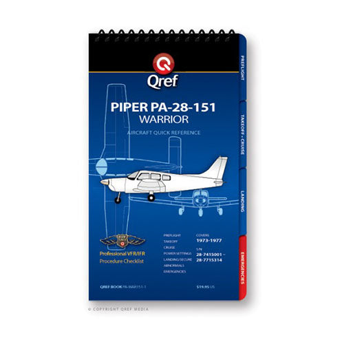 Qref - Piper Warrior 151 PA-28-151 Qref Book | PA-WAR151-1
