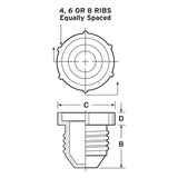 PD Series - Threaded Plastic Plugs For Flared JIC Fittings (Bulk Pack)