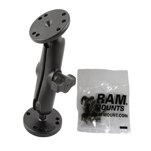 Ram - 1" Diameter Ball Mount With 2/2.5" Round Bases And Mounting Hardware| RAM-B-101-G1U