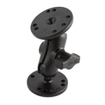 Ram - 1" Diameter Ball Mount With Short Double Socket Arm And 2/ 2.5" Round Bases | RAM-B-101U-A