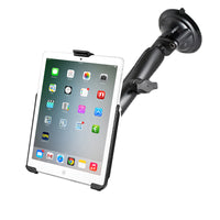 Ram - Twist Lock Suction Cup Mount With Long Double Socket Arm And Ez Roller Case For Ipad Mini | RAM-B-166-C-AP14U