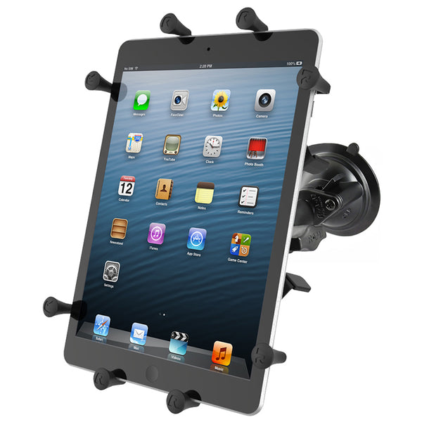 Suction cup holder for tablets up to 10