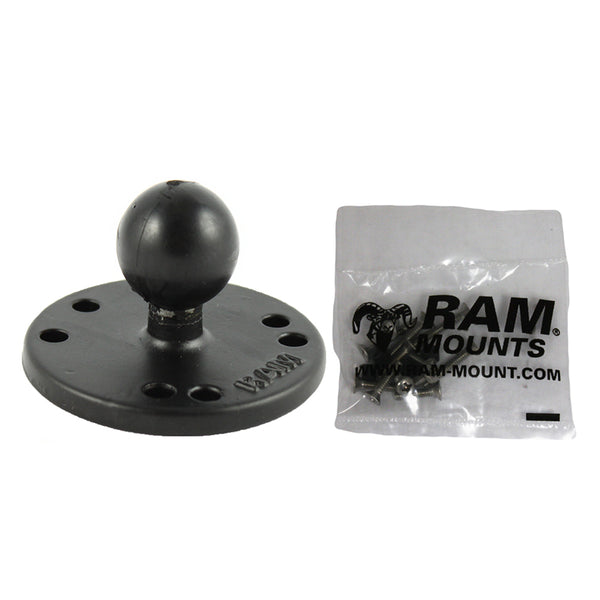 Ram - 2.5 Round Base (Amp'S Hole Pattern) 1 Ball & Mounting Hardware | RAM-B-202-G1U