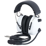 Wicom - Mono Aviation Headset, White | AVHM10-W