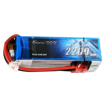 Gens Ace 2200mAh 3S 11.1V 25C Lipo Battery Pack With Deans Plug