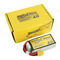 Tattu - 1300mAh 14.8V 130C 4S1P Full Size FPV Racing Quad battery with XT60 Plug