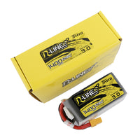 Tattu - 1400mAh 22.2V 120C 6S1P Full Size FPV Racing Quad battery with XT60 Plug