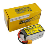 Tattu - 1400mAh 22.2V 130C 6S1P Full Size FPV Racing Quad battery with XT60 Plug