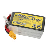 Tattu - 1550mAh 22.2V 130C 6S1P Full Size FPV Racing Quad battery with XT60 Plug