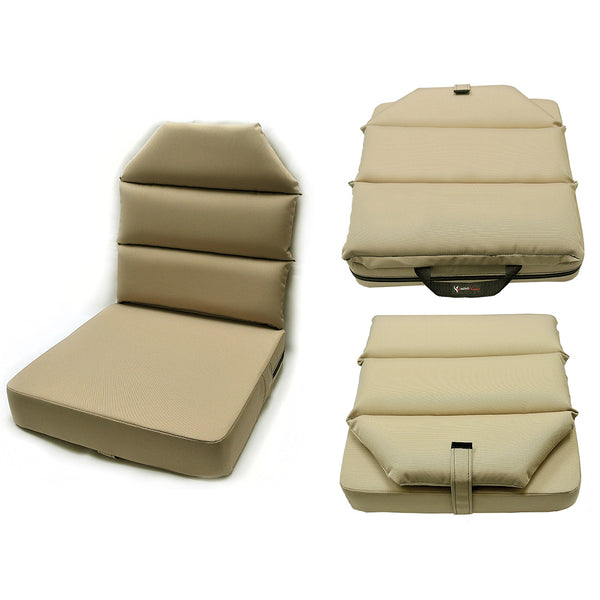 AeroPhoenix Seat Cushion with Back - 3 Bottom, 2 Back - Tan