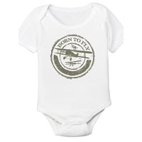 Luso Aviation - Baby Onesie, Born To Fly, 12 MO. | W LUS 100-W12