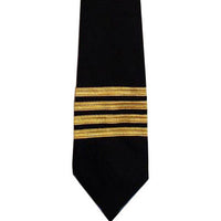 Aero Phoenix - Epaulet Tie, 4 Stripe Gold Met. On Black