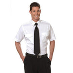 Van Heusen - 100% Cotton Pilot Shirt, Short Sleeve, White