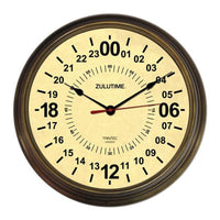 Trintec - 14" ZULUTIME Antique Brass Clock | ZT24HR14-AB