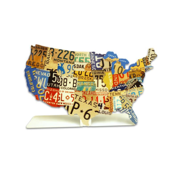 The Vintage Sign Company - 7 x 5 USA License Plate Map | PTST011