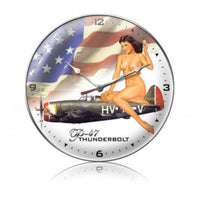 Vintage Signs - P-47 Thunderbolt Nude 14in x 14in | C051