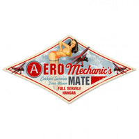 Vintage Signs - Aero Mechanic 14in x 24in | DMD005