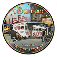 Vintage Signs - Airplane Cafe 14in x 14in | LG005