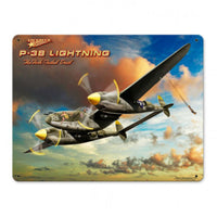 Vintage Signs - P-38 Lightning 15in x 12in | LG196