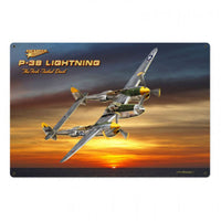 Vintage Signs - P-38 Lightning 36in x 24in | LG204