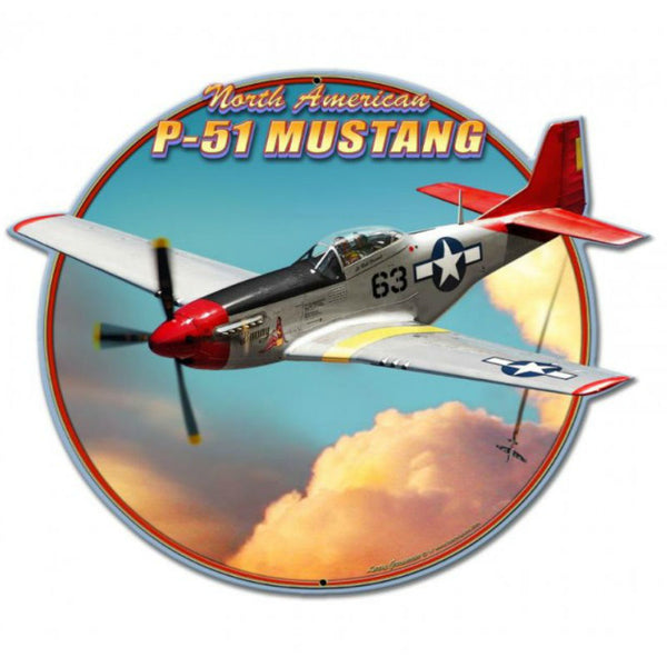 Vintage Signs - P-51 Mustang 16in x 16in | LG613