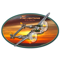 Vintage Signs - 3-D P-38 Lightning 18in x 13in | LG650